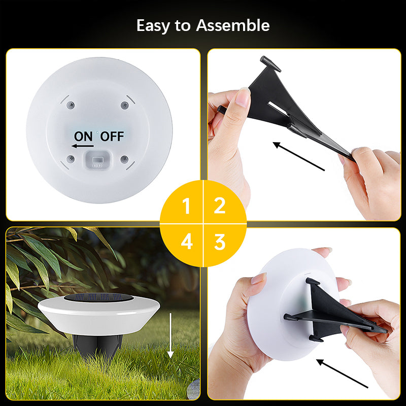 360 Solar Lights Outdoor Lamp IP65 Waterproof LED Floor Lights For Garden Yard Driveway  Patio 4