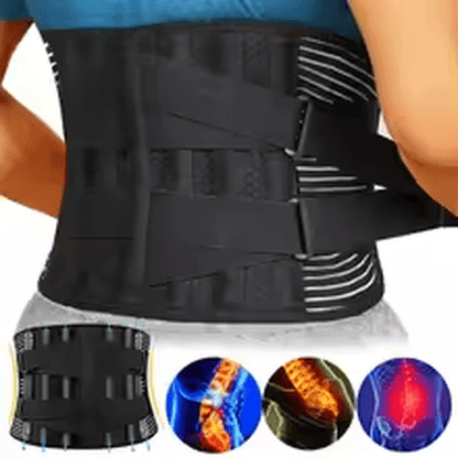 Adjustable Lumbar Support Belt Breathable Back Brace for Pain Relief & Spine Decompression