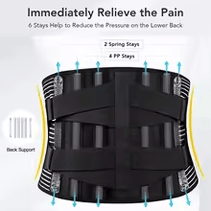 Adjustable Lumbar Support Belt Breathable Back Brace For Pain Relief  Spine Decompression 1