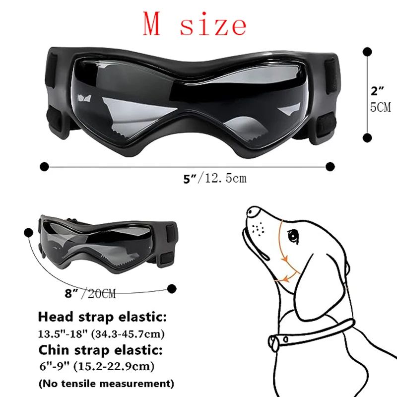 UV Protection Dog Sunglasses Soft Adjustable Pet Goggles For Small Medium Breeds Comfortable Puppy  3