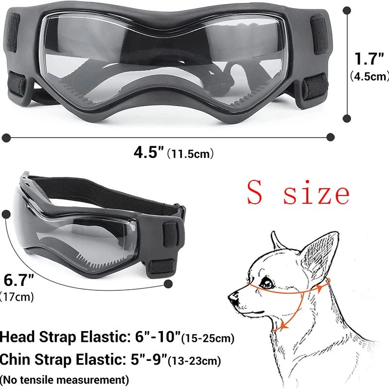 UV Protection Dog Sunglasses Soft Adjustable Pet Goggles For Small Medium Breeds Comfortable Puppy  4