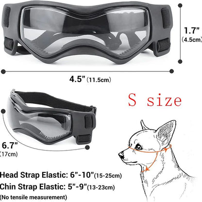 UV Protection Dog Sunglasses Soft Adjustable Pet Goggles For Small Medium Breeds Comfortable Puppy  4