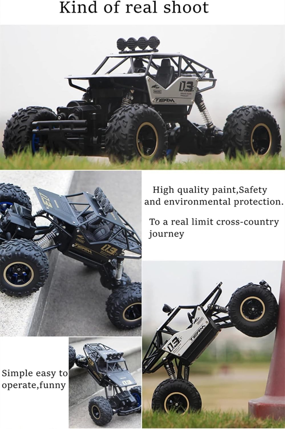 HighSpeed 4WD RC Car For Kids  OffRoad Buggy With 24GHz Remote Control 4