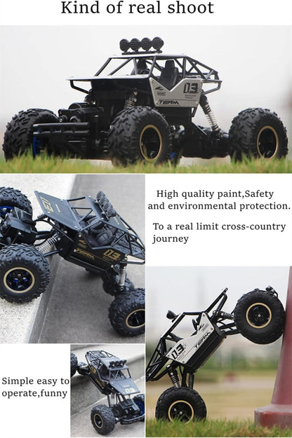 HighSpeed 4WD RC Car For Kids  OffRoad Buggy With 24GHz Remote Control 4