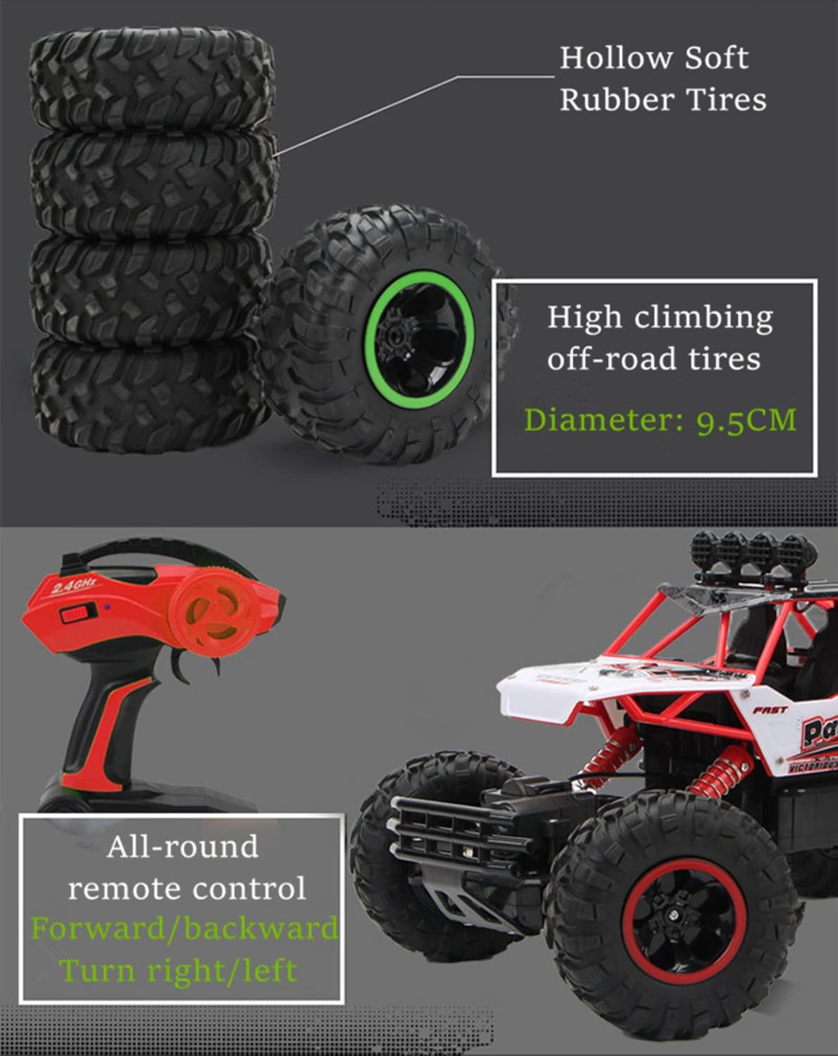 HighSpeed 4WD RC Car For Kids  OffRoad Buggy With 24GHz Remote Control 6