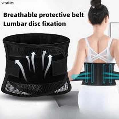 Adjustable Lumbar Support Belt Breathable Back Brace For Pain Relief  Spine Decompression 2