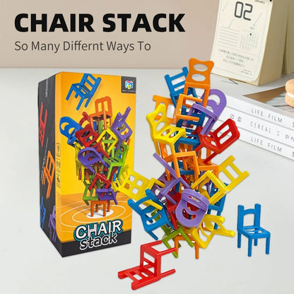 Mini Plastic Stacking Chairs, Fun Learning Toys for Toddlers, Family Bonding Activities & Concentration Development