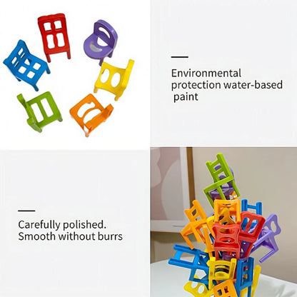 Mini Plastic Stacking Chairs Fun Learning Toys For Toddlers Family Bonding Activities  Concentratio 4
