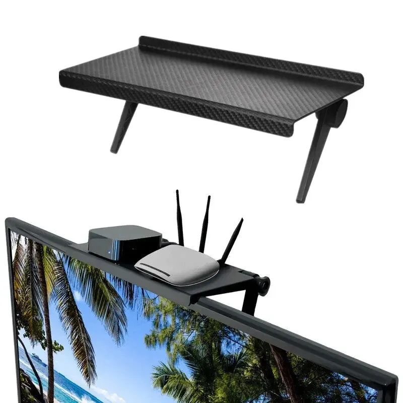 Hot Selling Computer & TV Screen Storage Rack – Wireless Router & Set-Top Box Shelf No-Drill, Non-Slip Bracket Organizer