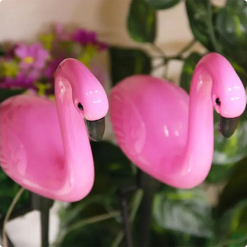 Outdoor Solar Flamingo Garden LED Stake Lights Waterproof Pathway Lawn Yard Landscape Decorative Li 2