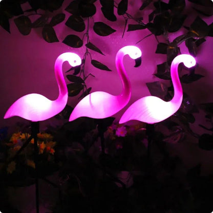 Outdoor Solar Flamingo Garden LED Stake Lights Waterproof Pathway Lawn Yard Landscape Decorative Li 1