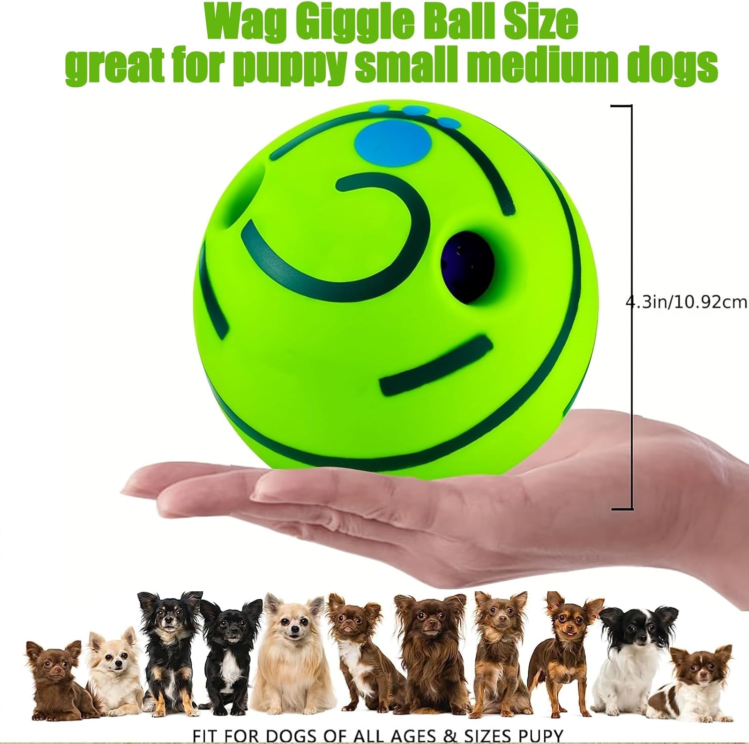 Glow-in-the-Dark Giggle Ball for Dogs – Interactive Sound Toy for Active Play & Attention