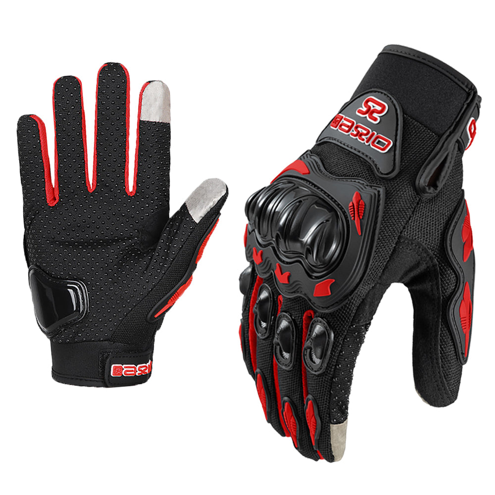 Summer Breathable Full Finger Motorcycle Gloves Non Slip Racing Gloves for Motocross & Touchscreen Bikers
