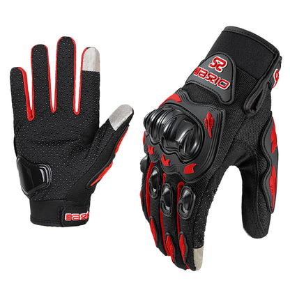 Summer Breathable Full Finger Motorcycle Gloves Non Slip Racing Gloves for Motocross & Touchscreen Bikers