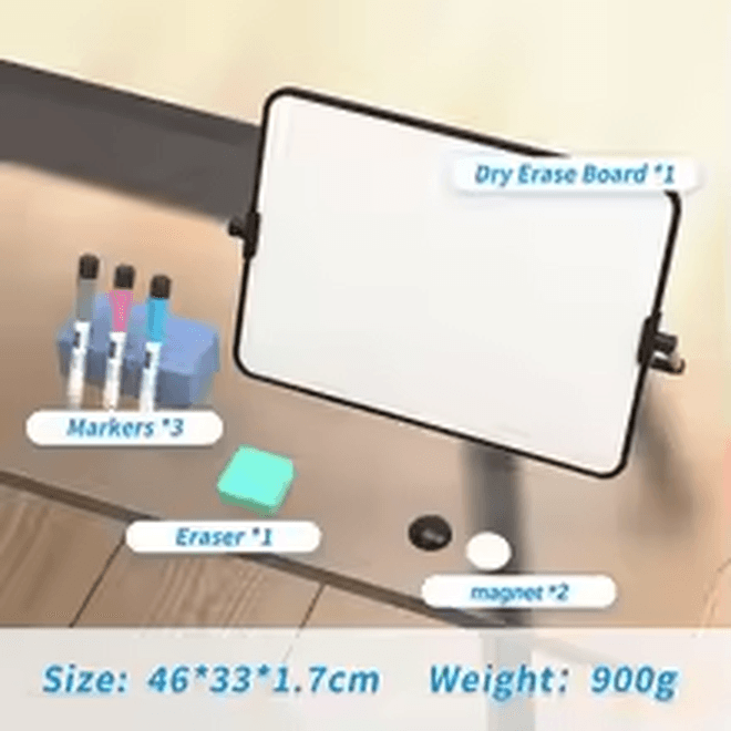 Portable Dry Erase Whiteboard With Stand A3A4 Sizes For Desk Classroom  Presentations 1