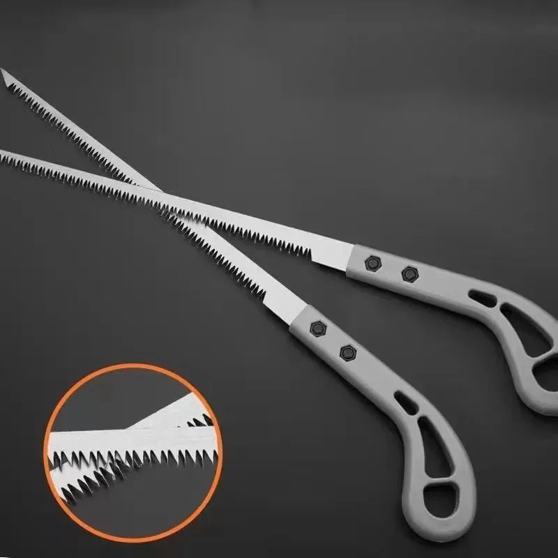 Handsaw Garden Saw Steel Saw Tool with Wooden Handle, Ideal Woodworking Saw for Wall Panel Bending and Cutting