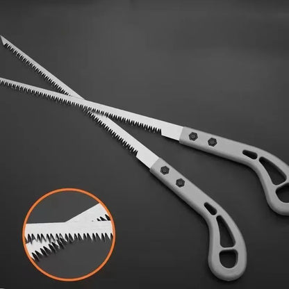 Handsaw Garden Saw Steel Saw Tool with Wooden Handle, Ideal Woodworking Saw for Wall Panel Bending and Cutting