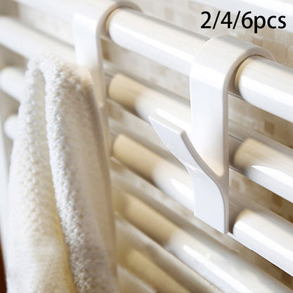 Durable Radiator Hooks – Multi-Purpose Hangers for Towels, Coats & Scarfs – Space-Saving Scarf Rack (2-6pcs)