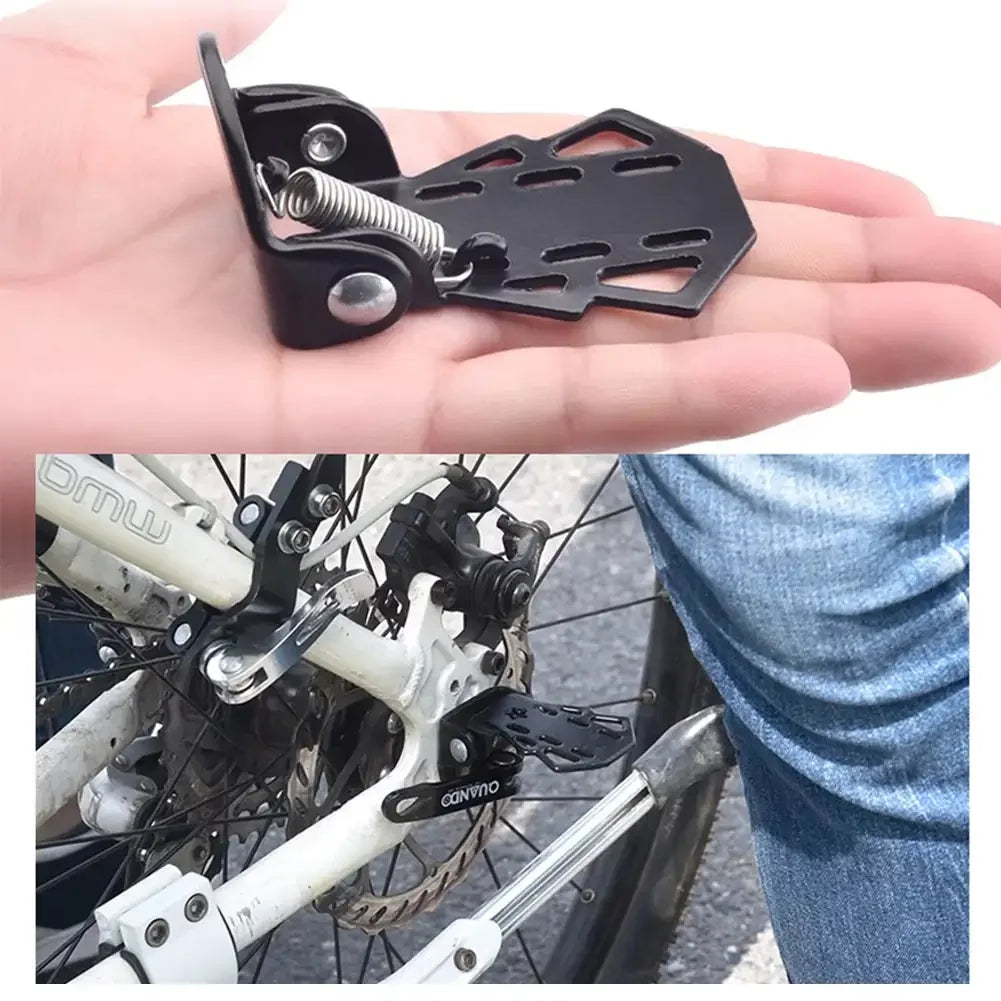 Bike Rear Foot Pedals Set HeavyDuty Cycling Footrests For Passenger Comfort Mounts On Rear Wheel Ax 4