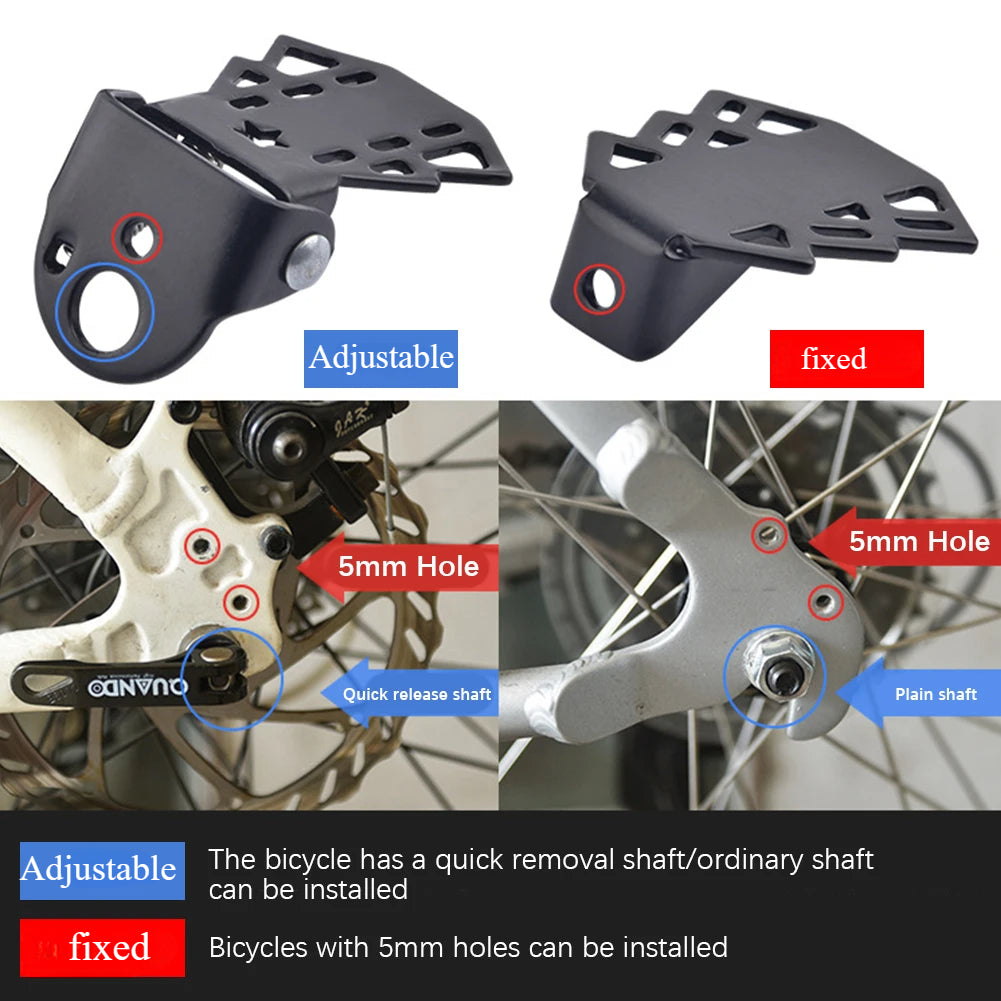 Bike Rear Foot Pedals Set HeavyDuty Cycling Footrests For Passenger Comfort Mounts On Rear Wheel Ax 5