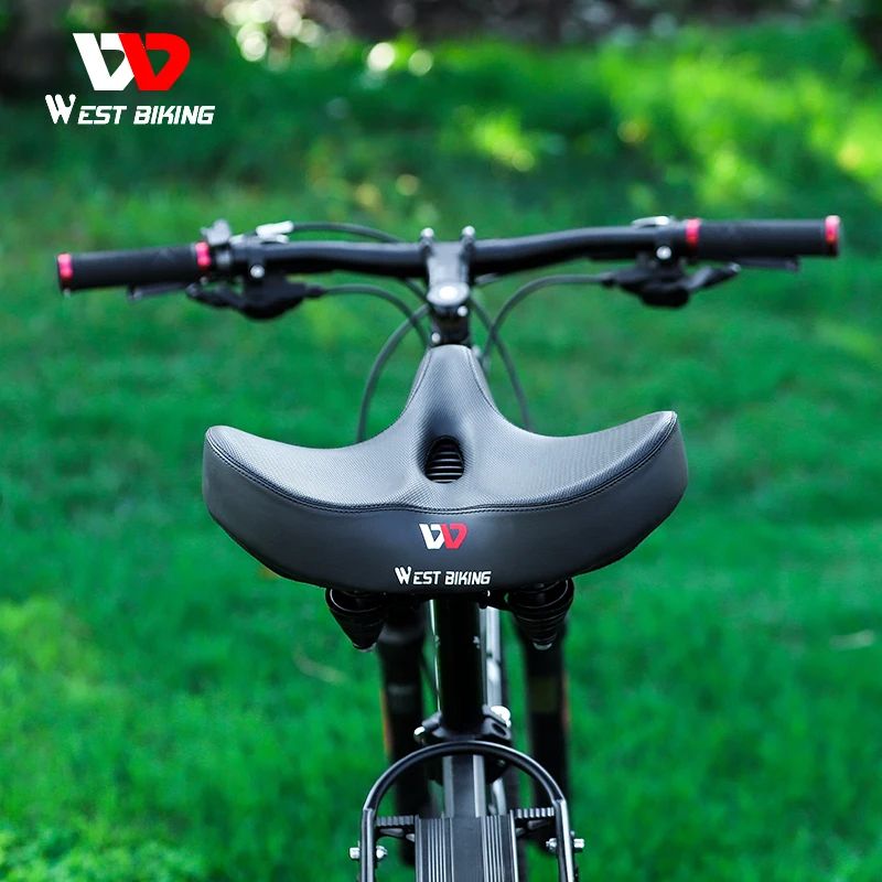 BIKING Ergonomic Soft Bicycle Saddle  Wide Thick Cushion Pad For MTB  Road Bikes Comfortable Breath 2