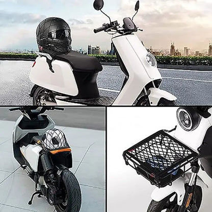 Motorcycle Cargo Net High Elastic Double Layer Bungee Net With Hooks For Helmet  Luggage Storage 2