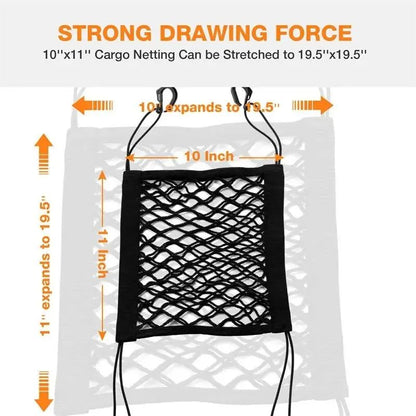 Motorcycle Cargo Net High Elastic Double Layer Bungee Net With Hooks For Helmet  Luggage Storage 5