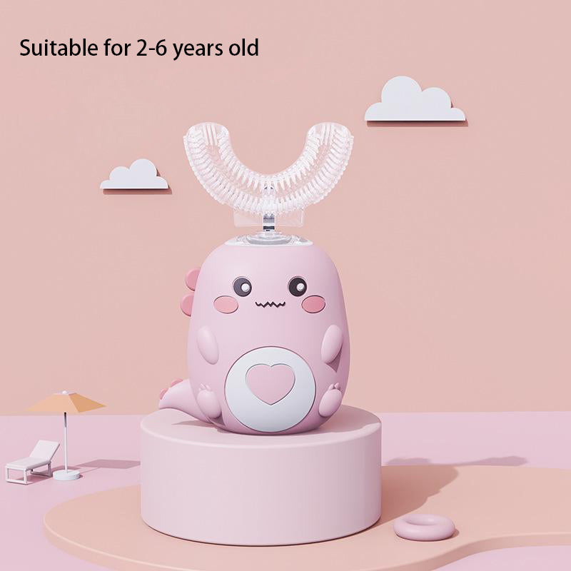 Kids U Shaped Electric Toothbrush 360 Smart Cartoon Silicone Toothbrush Rechargeable  Sonic For Chi 6