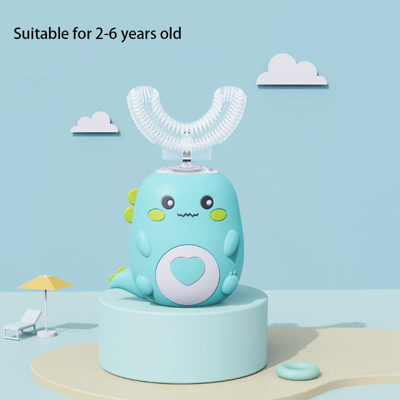 Kids U Shaped Electric Toothbrush 360 Smart Cartoon Silicone Toothbrush Rechargeable  Sonic For Chi 7