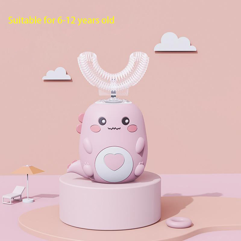 Kids U Shaped Electric Toothbrush 360 Smart Cartoon Silicone Toothbrush Rechargeable  Sonic For Chi 8
