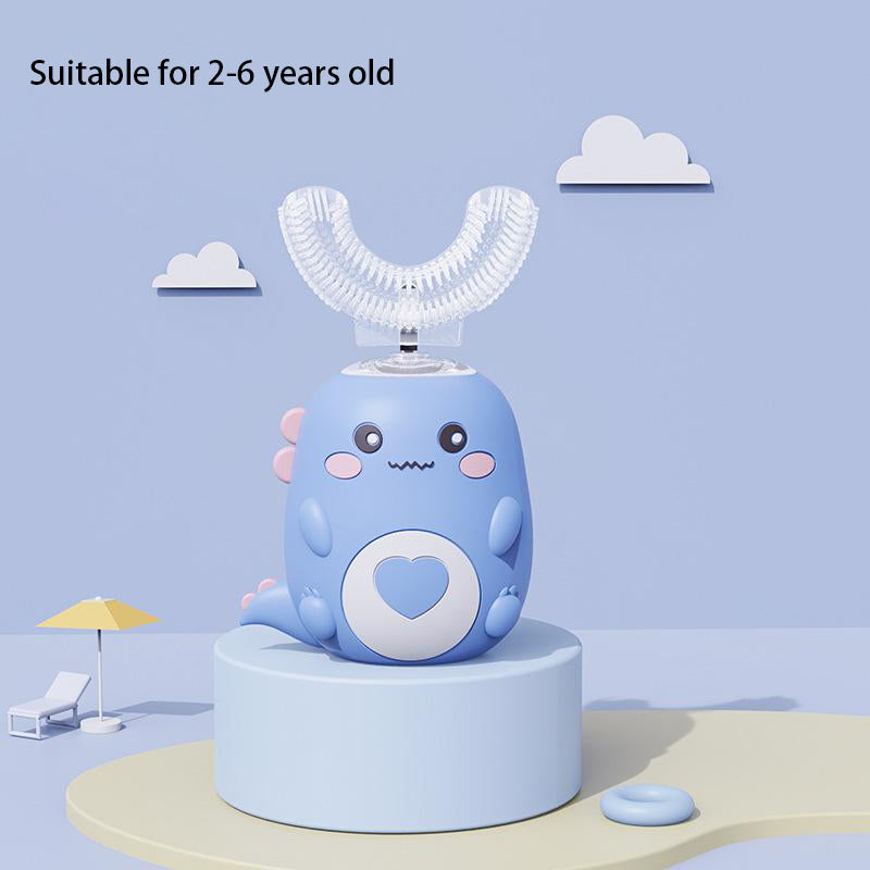 Kids U Shaped Electric Toothbrush 360 Smart Cartoon Silicone Toothbrush Rechargeable  Sonic For Chi 10
