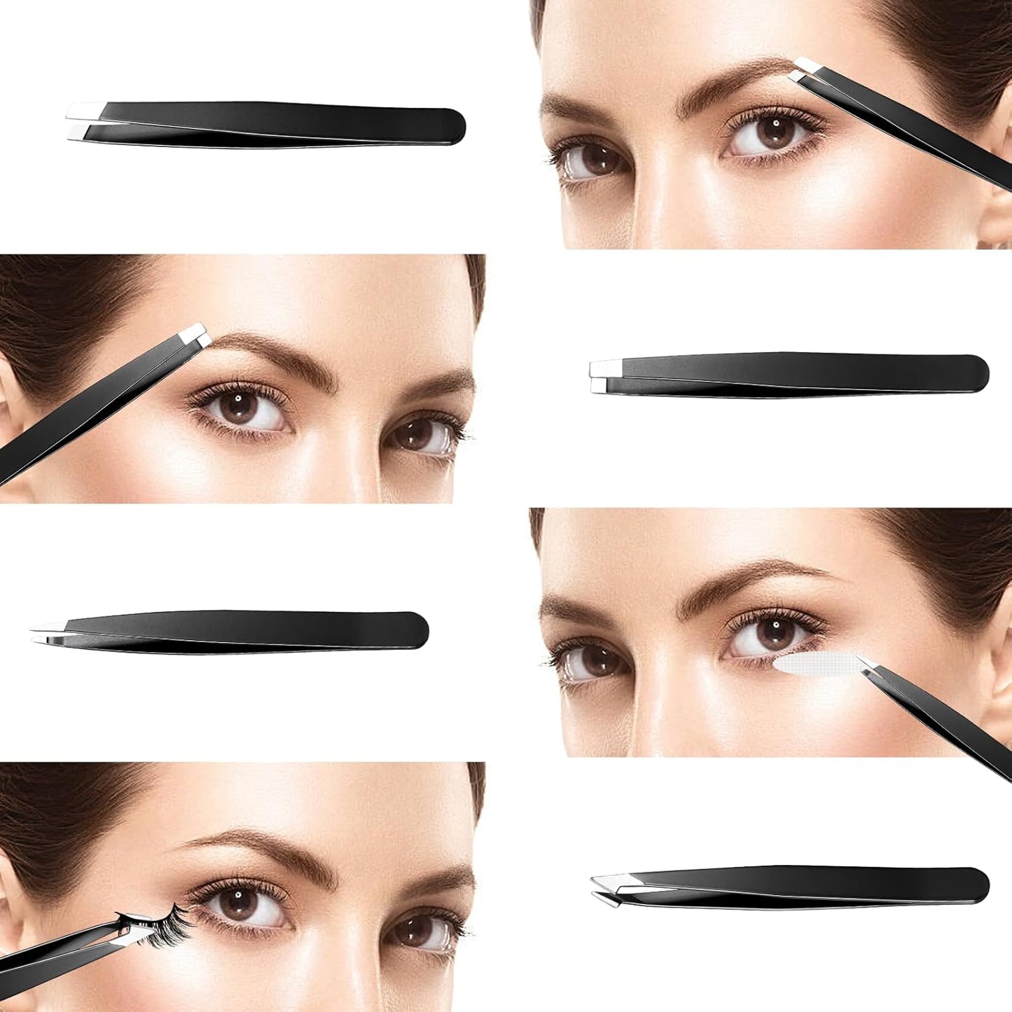 4Piece Precision Tweezers Set  Professional Stainless Steel Kit For Eyebrow Shaping  Splinter Remov 3