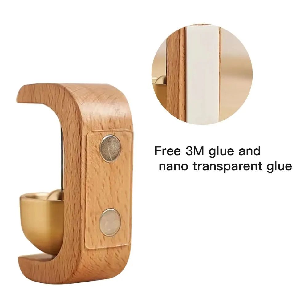 Magnetic Dopamine Windbell Beech  Walnut Copper Bell For Home Entry Car Door Reminder And Decorativ