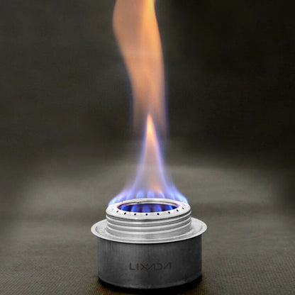 Camping Stove Portable Mini Aluminum Alcohol Stove with Lid Ultralight Outdoor Cooking Gear for Hiking Backpacking