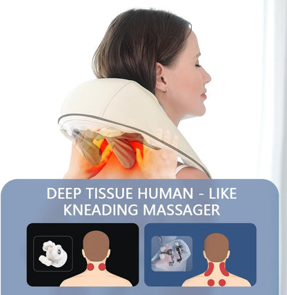 Viladepot 6D Kneading Massage Pillow  Heated Neck  Shoulder Massager With Adjustable Straps For Fat 5