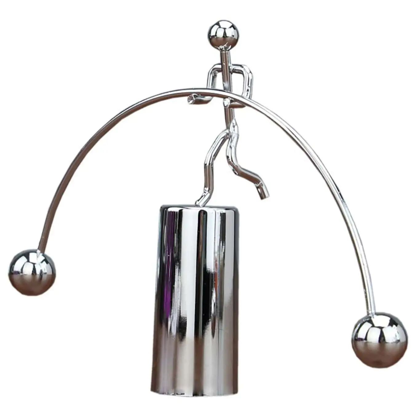 Creative Balance Ball Swing Weightlifting Small Iron Man Fun Tumbler Desk Ornament For Home  Office 2