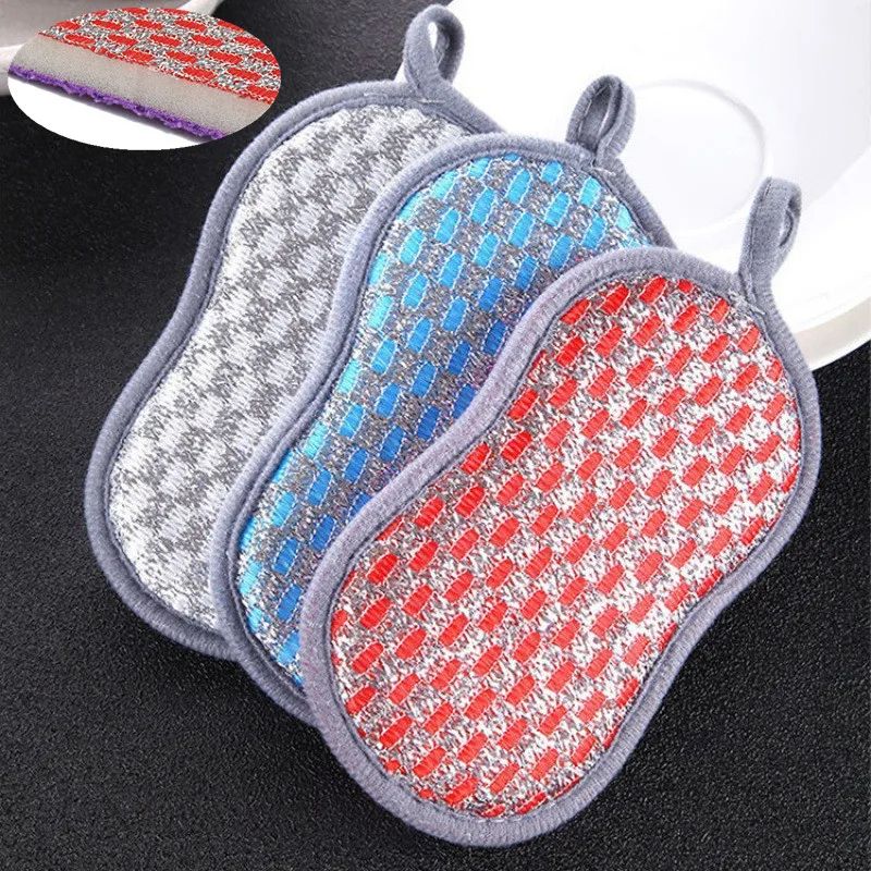 Premium Kitchen Cleaning Sponge Double Sided Sponge Scrubber For Dishwashing Scouring Pad Dish Clot 1
