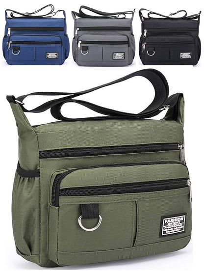 UrbanEdge Mens MultiPocket Crossbody Bag  Large Capacity Shoulder Satchel For Travel  Business 1