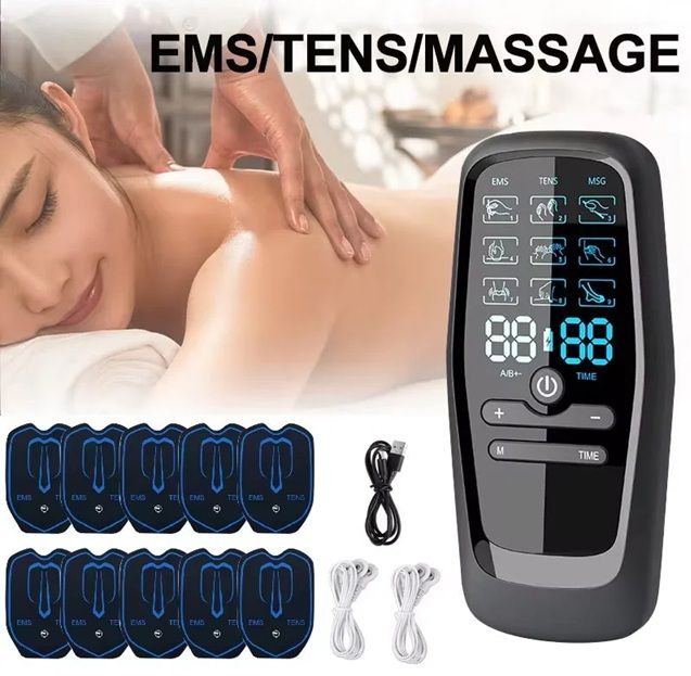 PhysioPulse Digital TENS EMS Therapy Device – Portable Muscle Stimulator for Pain Relief and Recovery