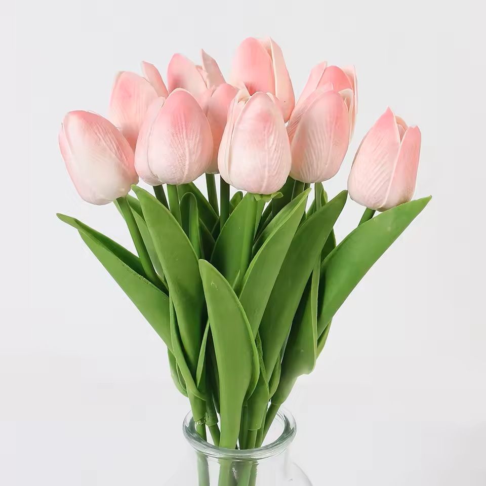 Real Touch Artificial Tulip Bouquet For Home And Wedding Decor  10 Stems 9