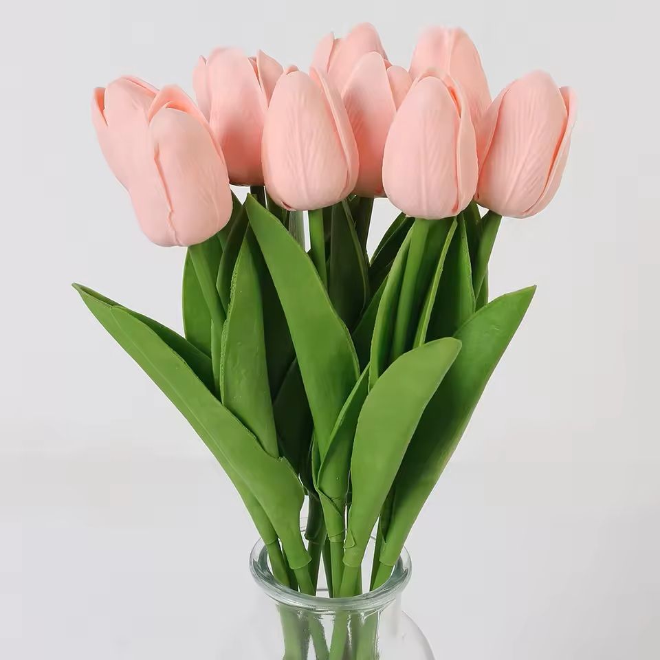 Real Touch Artificial Tulip Bouquet For Home And Wedding Decor  10 Stems 10