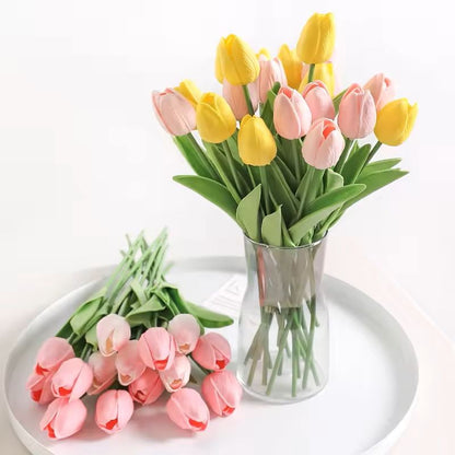 Real Touch Artificial Tulip Bouquet For Home And Wedding Decor  10 Stems 1