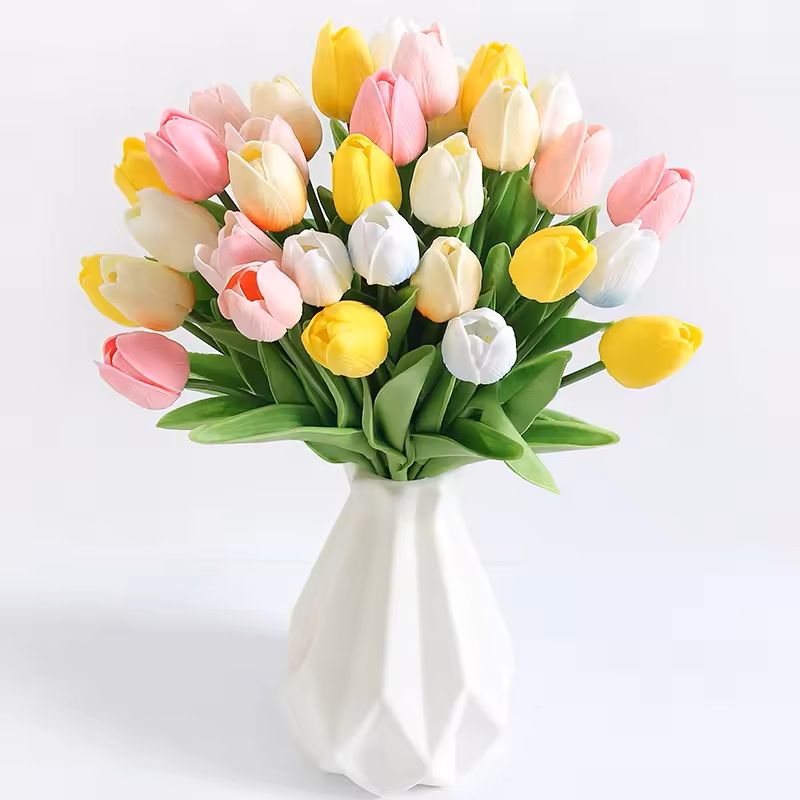 Real Touch Artificial Tulip Bouquet For Home And Wedding Decor  10 Stems 3