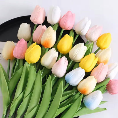 Real Touch Artificial Tulip Bouquet For Home And Wedding Decor  10 Stems 4