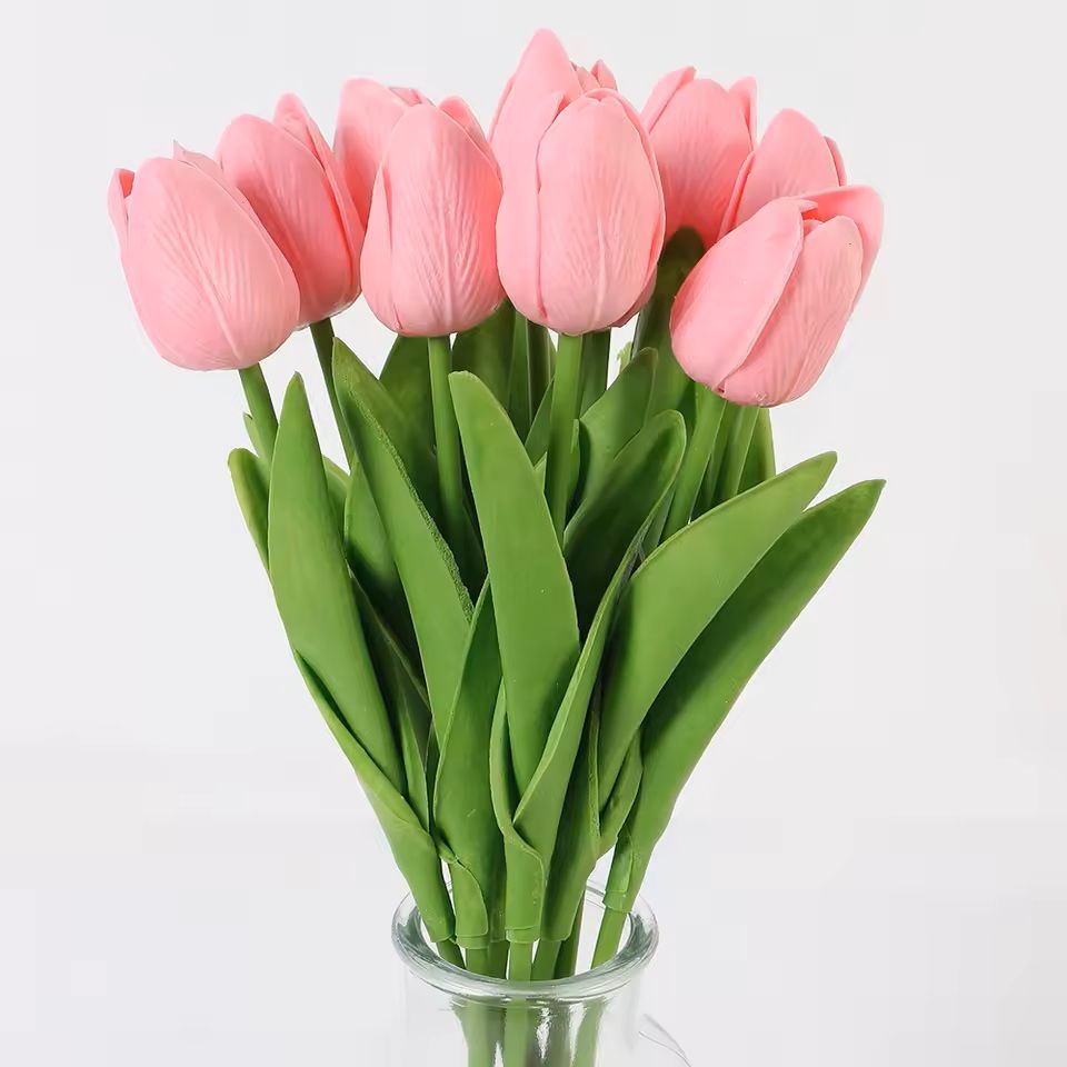 Real Touch Artificial Tulip Bouquet For Home And Wedding Decor  10 Stems 11
