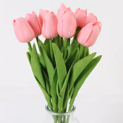 Real Touch Artificial Tulip Bouquet For Home And Wedding Decor  10 Stems 11