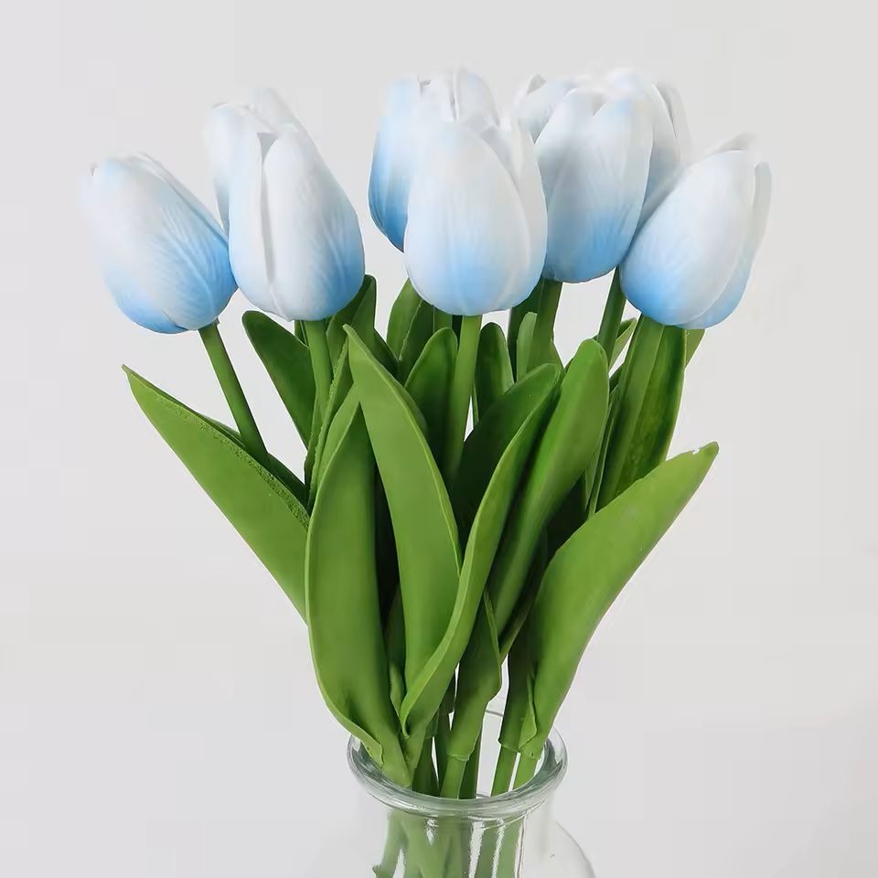Real Touch Artificial Tulip Bouquet For Home And Wedding Decor  10 Stems 12