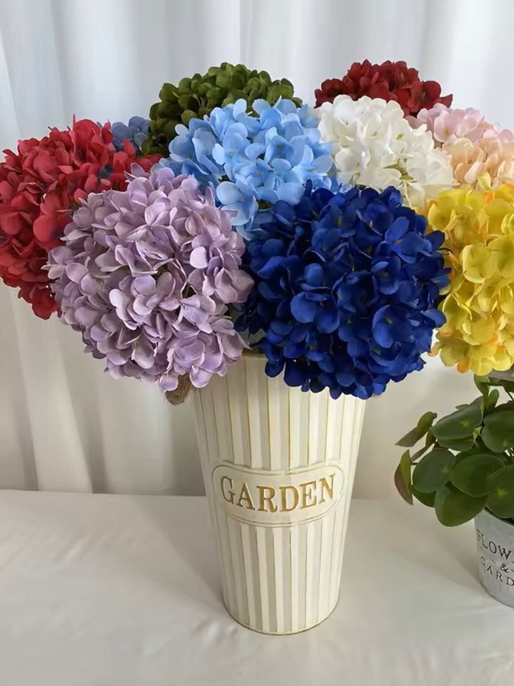 Silk Hydrangea Bouquet With Big Blooms For Home And Wedding Decor 1