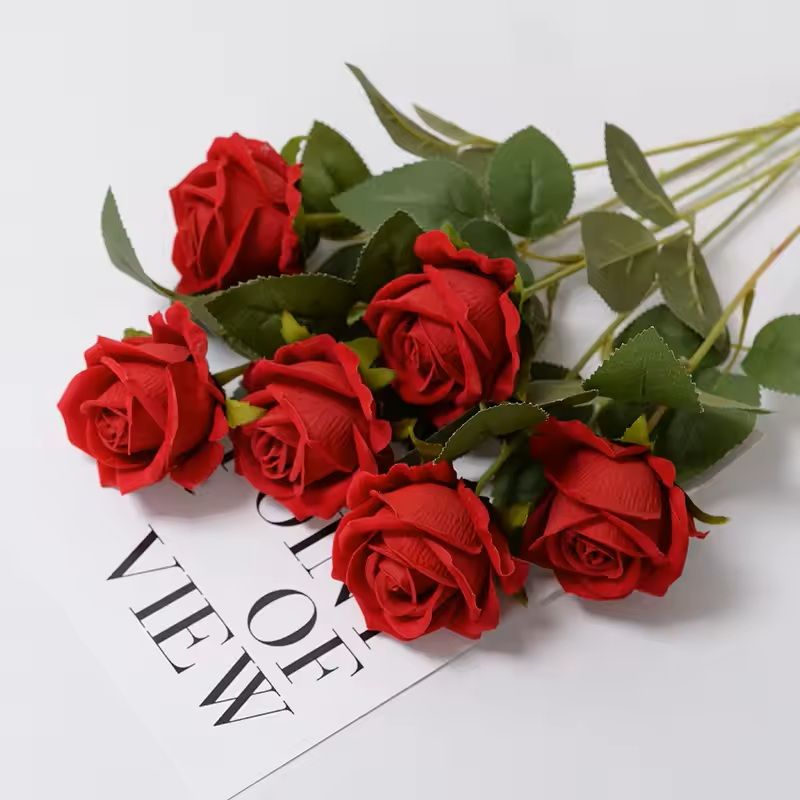 Artificial Rose Flower Stems for Home and Wedding Decoration