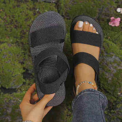 Womens Wedge Platform Sandals With Ankle Strap And Open Toe 1